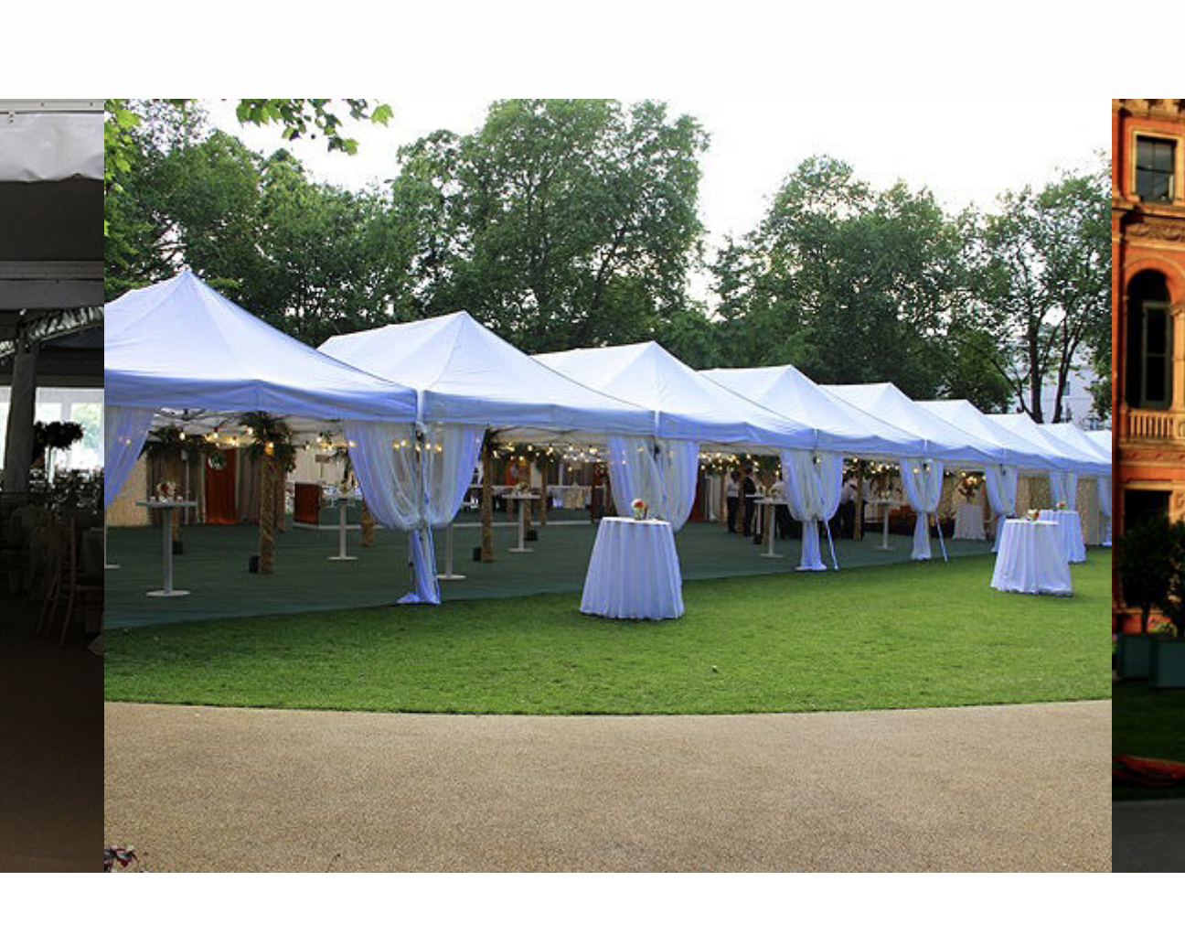 Marquees at festival